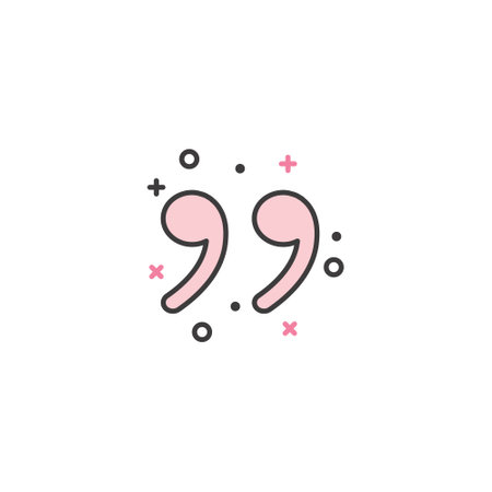 Quotation Mark Speech Bubble. Quote sign icon. Abstract background.のイラスト素材