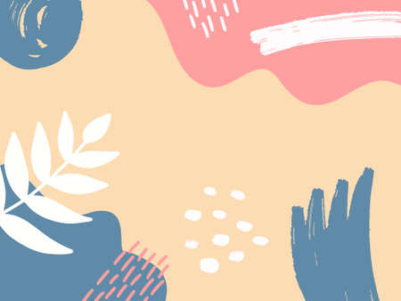 Hand drawn Abstract Memphis Pattern. Texture can be used for wallpaper, pattern fills, web page background, surface textures, fabric print.のイラスト素材