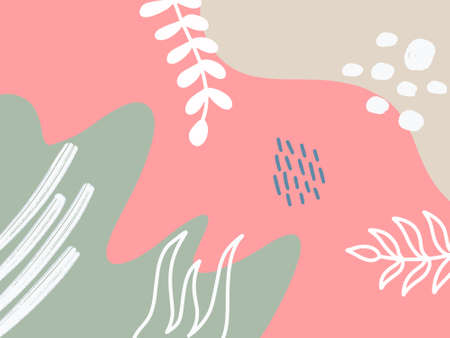 Hand drawn Abstract Memphis Pattern. Texture can be used for wallpaper, pattern fills, web page background, surface textures, fabric print.のイラスト素材