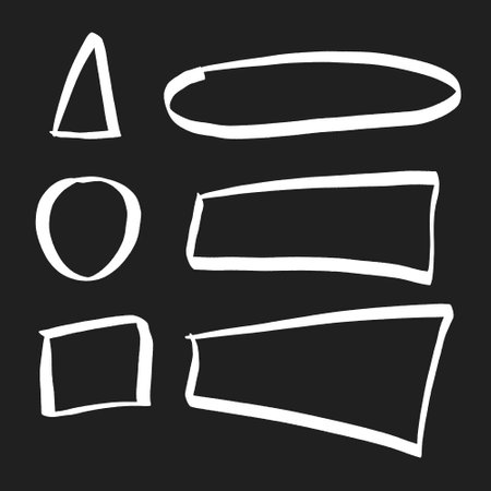 Set of hand-drawn doodle frames. Vector illustration.のイラスト素材