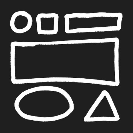 Chalkboard chalk icon. Vector chalkboard icon on black backgroundのイラスト素材