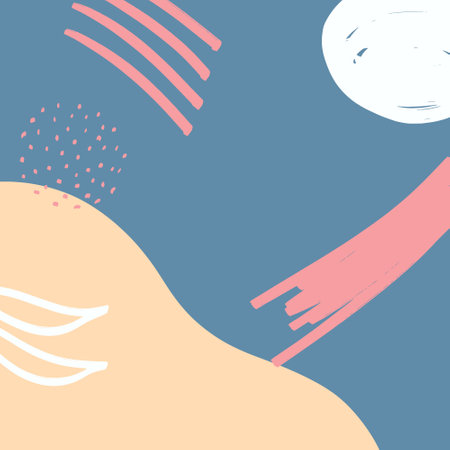 Abstract background with hand drawn textures. Vector illustration in pastel colorsのイラスト素材