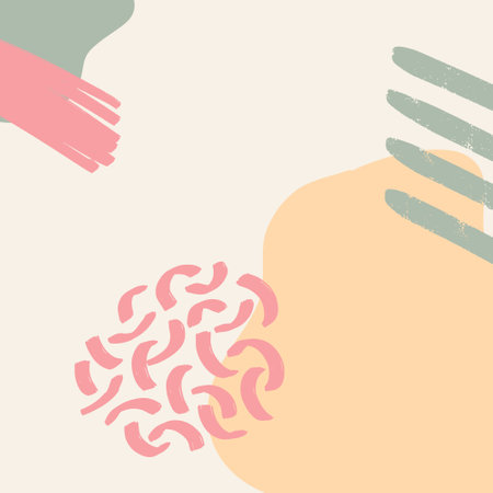 Abstract hand drawn background in pastel colors. Minimalist design.のイラスト素材
