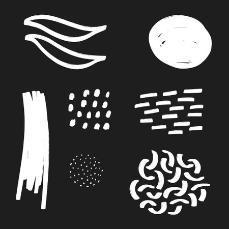 Set of hand drawn doodle elements. Abstract shapes. Vector illustration.のイラスト素材
