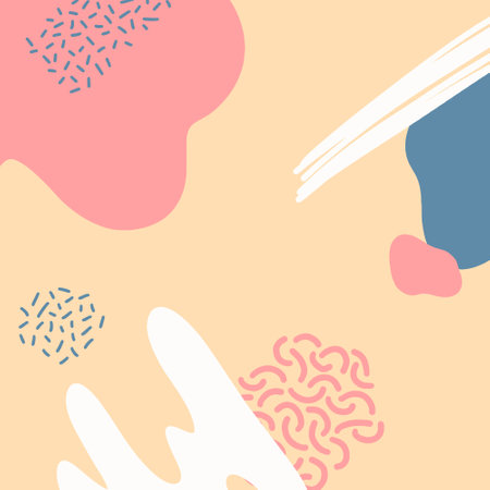 Abstract hand drawn doodle seamless pattern. Colorful vector background.のイラスト素材