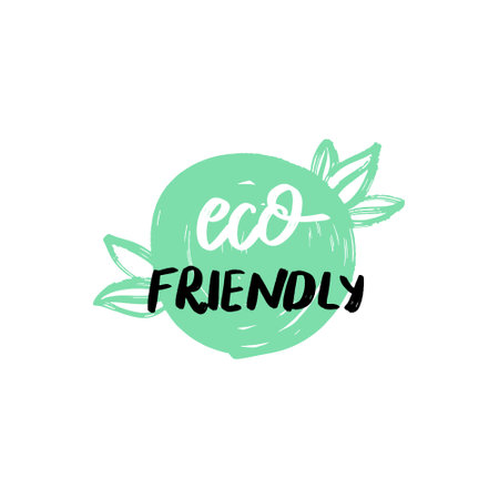 Coffee friendly. Hand drawn lettering phrase. Vector illustration.のイラスト素材