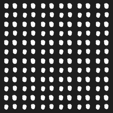Seamless pattern with black and white circles on a dark backgroundのイラスト素材