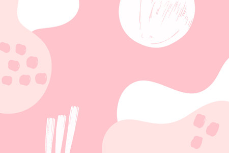 Hand drawn abstract background. Vector illustration in pastel colors. Perfect for social media post, banner, card, cover.のイラスト素材