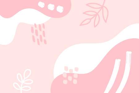 Abstract background with hand drawn doodle shapes. Vector illustration.のイラスト素材