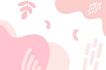 Abstract minimalistic background with hand drawn organic shapes. Vector illustration.のイラスト素材