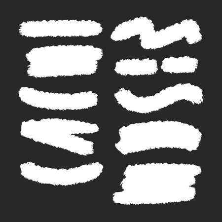 Set of grunge brush strokes. Vector illustration. Grunge brush strokes.のイラスト素材