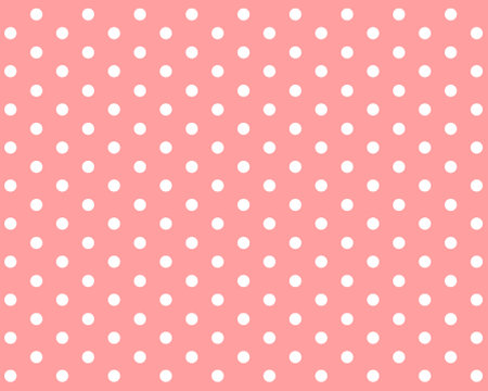 White polka dot on pink background. Seamless pattern.のイラスト素材