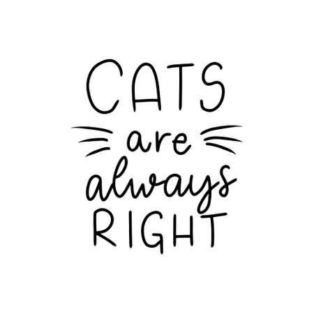 Cute Cat Doodle style illustrations. Set of Funny hand drawn cats.のイラスト素材