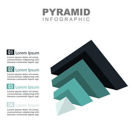 Business Infographic colorful pyramid inverted with 5 floors and iconsのイラスト素材