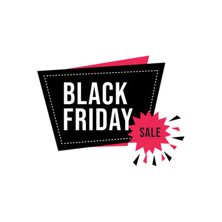Black Friday Sale Sticker Labelのイラスト素材