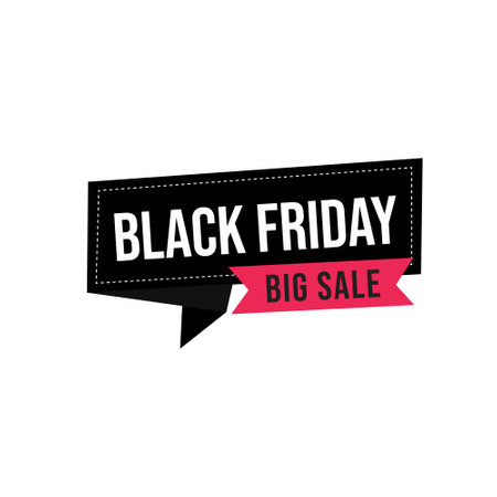 Black Friday Sale Sticker Labelのイラスト素材