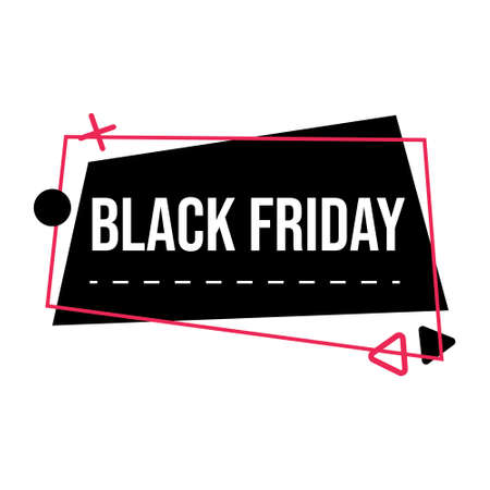 Black Friday Sale Sticker Labelのイラスト素材