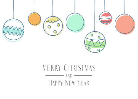 Merry Christmas lettering. Can be used for posters, gift cards, etc. Vector illustration. Happy holidays. Holly jolly.のイラスト素材