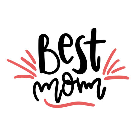 Set of Best Mom and Best Dad quotes. Quote Saying Best mom ever for greeting card design. Happy Mother's Day and Father's Day Typography Lettering design.のイラスト素材