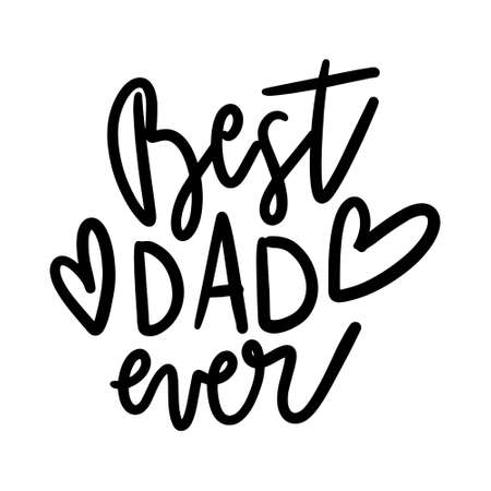 Set of Best Mom and Best Dad quotes. Quote Saying Best mom ever for greeting card design. Happy Mother's Day and Father's Day Typography Lettering design.のイラスト素材