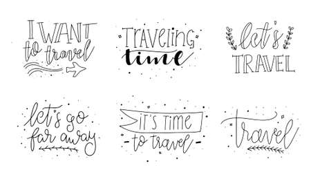 Hand drawn adventure phrases. Motivational inspirational travel quote. Can be used for home decoration, mug print, wall poster, card print, and other.のイラスト素材