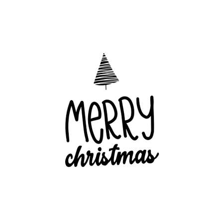 Merry Christmas. Cute Merry Christmas card design. Typography design postcard. Can be used for banners, invitations, greeting cards, postcards, gifts and others.のイラスト素材