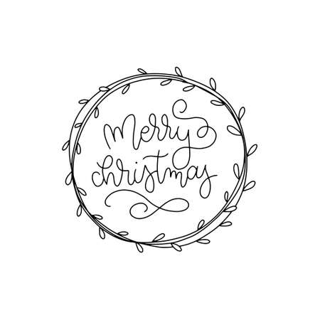 Merry Christmas. Cute Merry Christmas card design. Typography design postcard. Can be used for banners, invitations, greeting cards, postcards, gifts and others.のイラスト素材