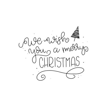 Merry Christmas. Cute Merry Christmas card design. Typography design postcard. Can be used for banners, invitations, greeting cards, postcards, gifts and others.のイラスト素材