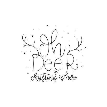Merry Christmas. Cute Merry Christmas card design. Typography design postcard. Can be used for banners, invitations, greeting cards, postcards, gifts and others.のイラスト素材