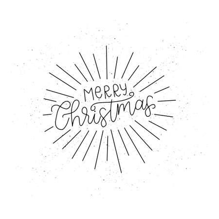 Merry Christmas. Set of Cute Merry Christmas card designs. Typography design postcard. Can be used for banners, invitations, greeting cards, postcards, gifts and others.のイラスト素材