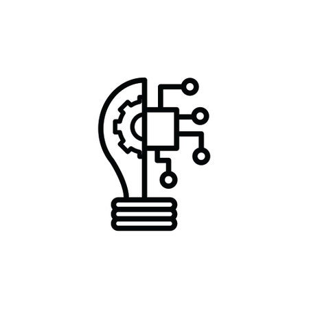 Illustration Vector graphic of light bulb icon. Fit for idea, innovation, technology, innovation etc.のイラスト素材