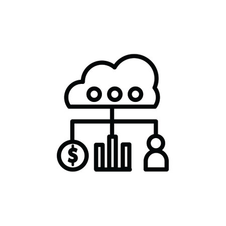 Cloud analytics icon vector. data analytics illustration sign. data analysis symbol.のイラスト素材