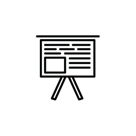 Presentation icon vector. board icon vector. presentation icon vector.のイラスト素材