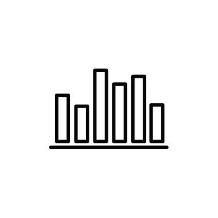 Illustration Vector graphic of bar graph icon. Fit for analytics, statistics, analysis etc.のイラスト素材