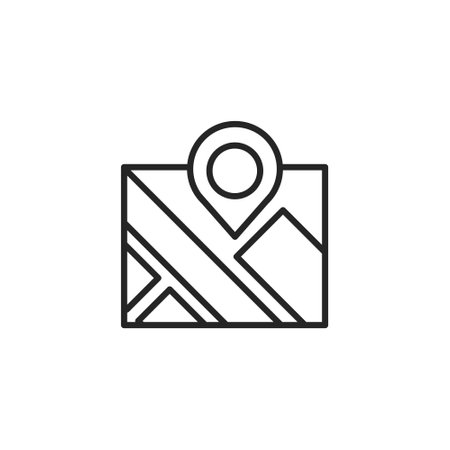 GPS location icon in flat style. Map pin vector illustration on white isolated background. Navigation business concept.のイラスト素材