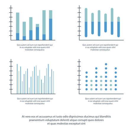 Business infographics. Vector set of business elements such as marketing charts, graphs. Inforgaphics data template.のイラスト素材