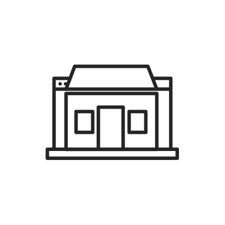 House icon in flat style. Home vector illustration on white isolated background. Building business concept.のイラスト素材