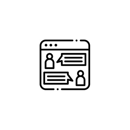 Business social media icons. Data analysis, planning, presentation, meeting, following, messaging, video, internet.のイラスト素材