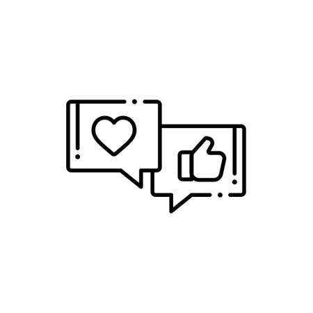 Business social media icons. Data analysis, planning, presentation, meeting, following, messaging, video, internet.のイラスト素材