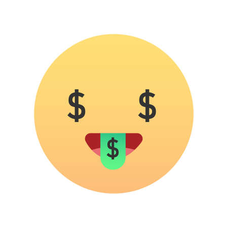 Cute emojic-emoticon icon. Vector illustration.のイラスト素材