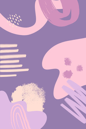Abstract background with geometric shapes. Vector illustration in pastel colors.のイラスト素材