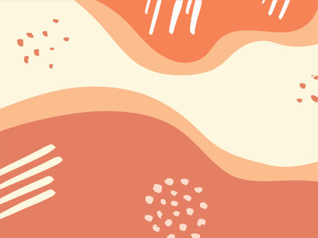 Abstract background with hand drawn doodles. Vector Illustration.のイラスト素材