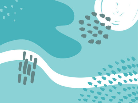 Abstract background with hand drawn doodle elements. Vector illustration.のイラスト素材