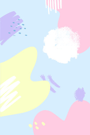 Abstract background in pastel colors. Hand-drawn vector illustration.のイラスト素材