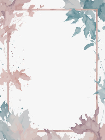 Hand painted watercolor floral frame and border. Watercolor floral banner isolated on white background. Can be used for greeting cards, wedding invitations, stationary and other.のイラスト素材
