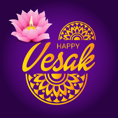 Happy Vesak Day.のイラスト素材