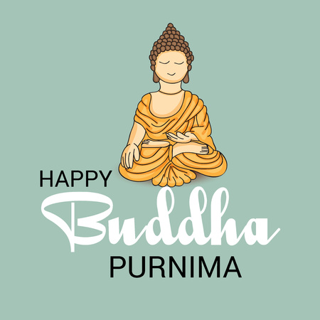 Happy Buddha Purnima.のイラスト素材