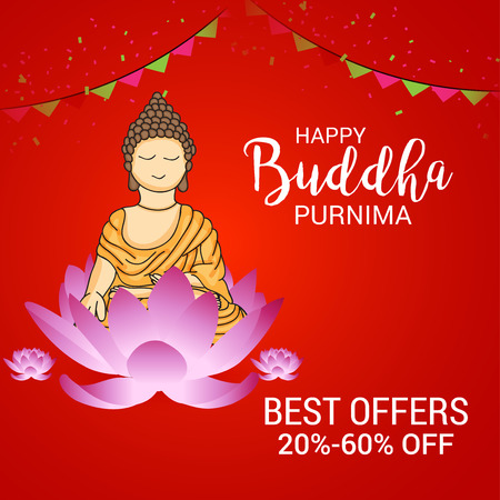 Happy Buddha Purnima.のイラスト素材