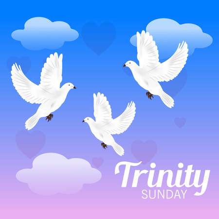 Vector illustration of a Banner for Trinity Sunday.のイラスト素材