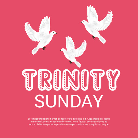 Vector illustration of a Banner for Trinity Sunday.のイラスト素材